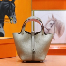 Hermes Mini pochette Ostrich KK peach Pink Silver Hardware 22cm Full  Handmade - lushenticbags